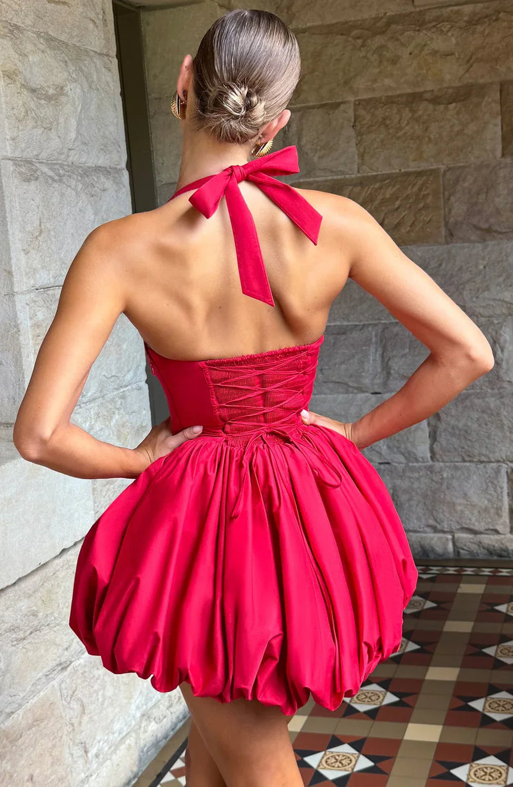 SOFIA MINI DRESS – RED