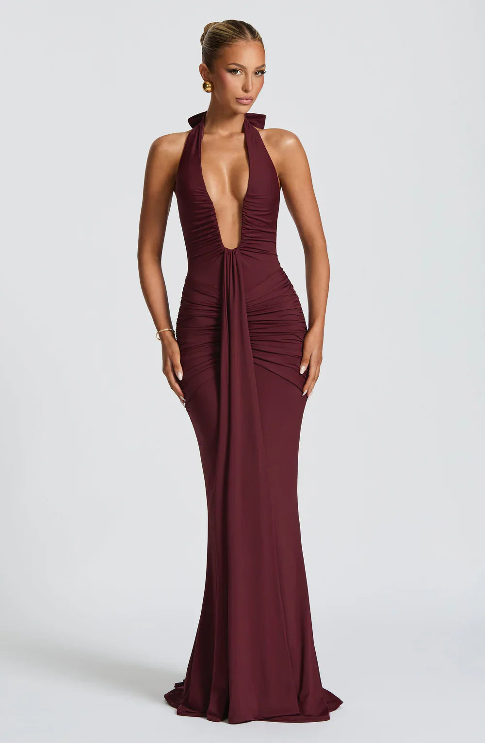 LYRA MAXI DRESS – CHERRY LACQUER