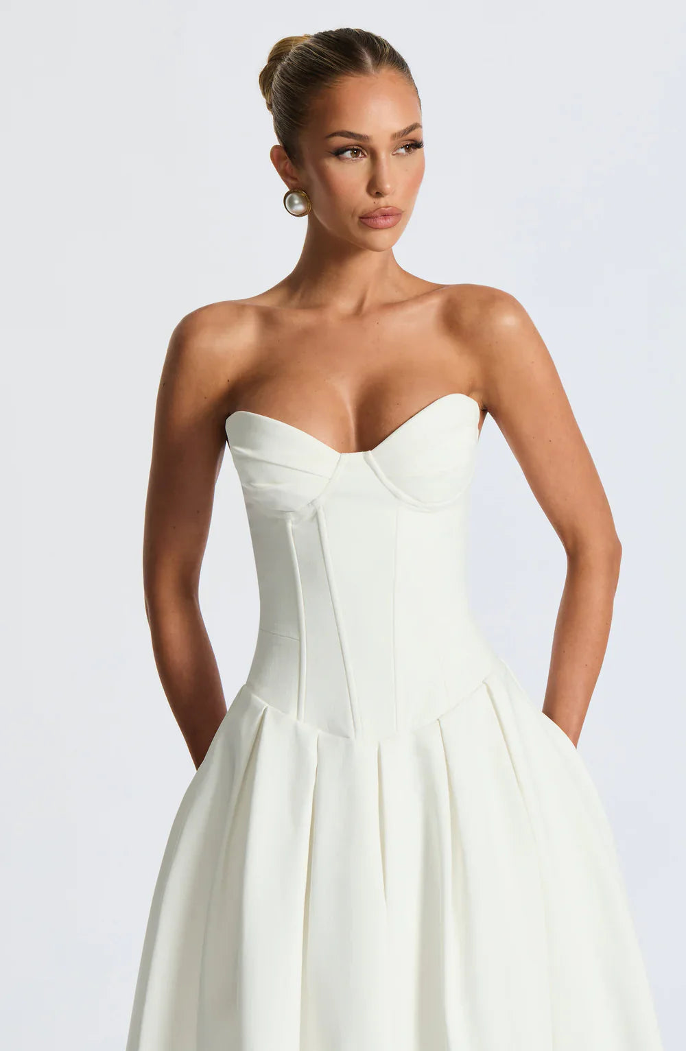 CAMILLE MIDI DRESS – IVORY