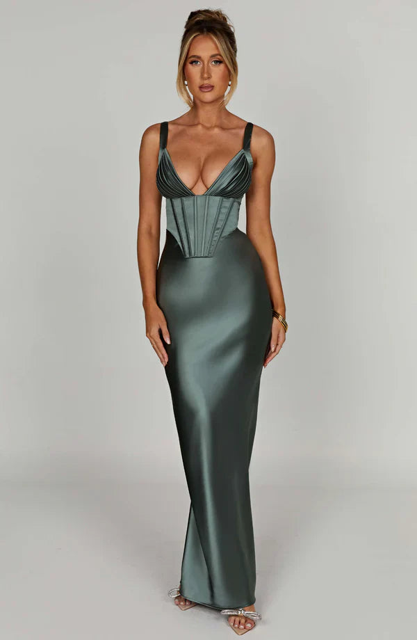 ALINA MAXI DRESS – SAGE