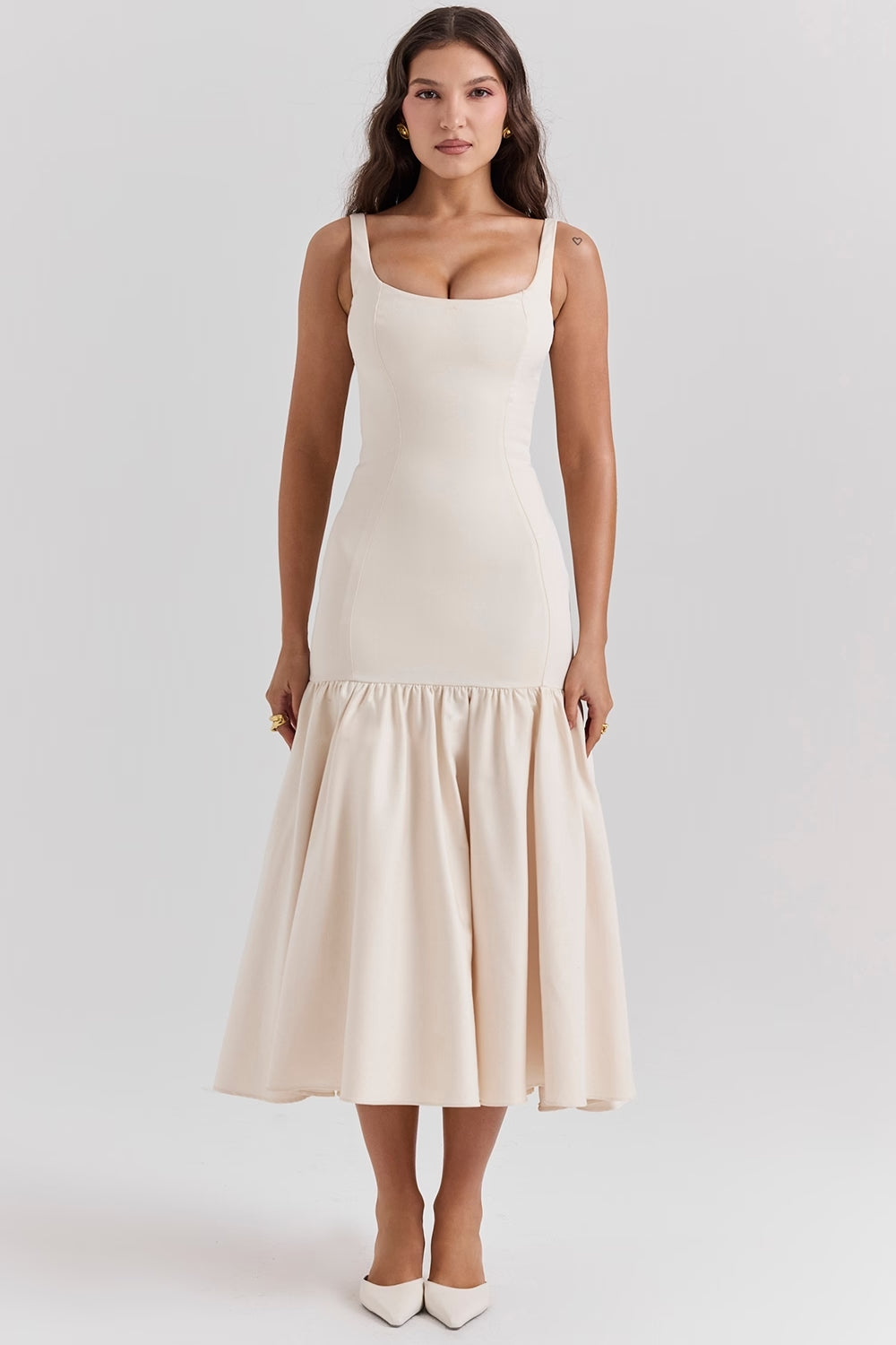 BIANCA MIDI DRESS - CREAM