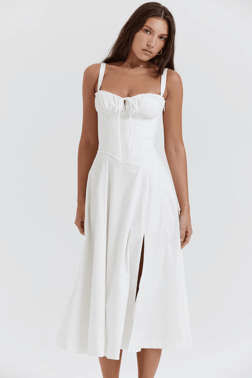 SUNHEART SUNSET LACE UP DRESS