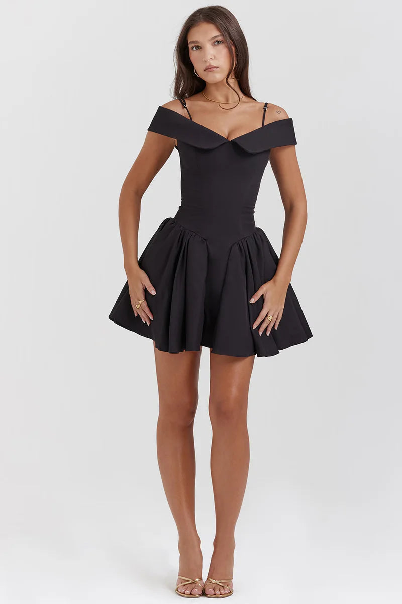 ISLA MINI DRESS - BLACK