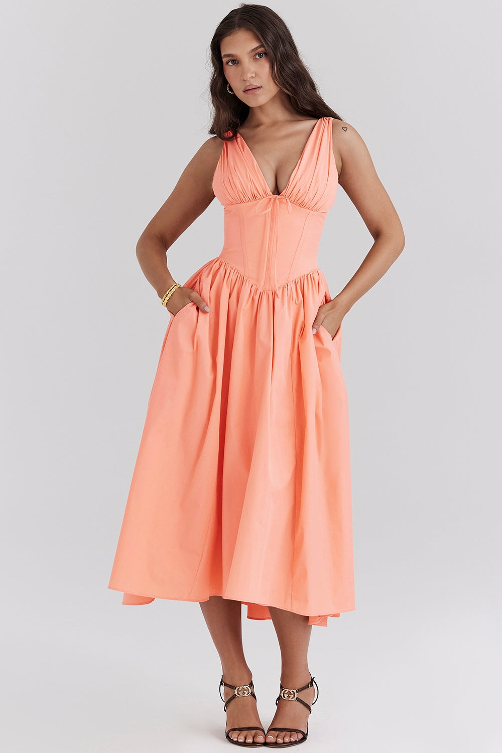 CRYSTAL MIDI DRESS - SORBET