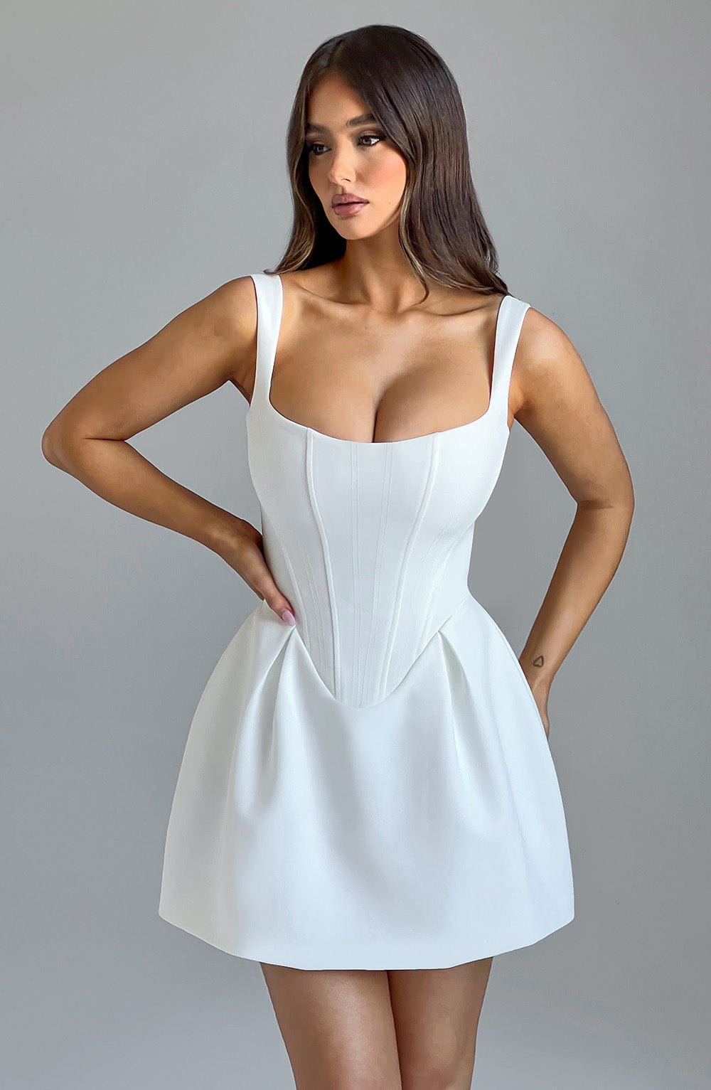 THEODORA MINI DRESS - Ivory