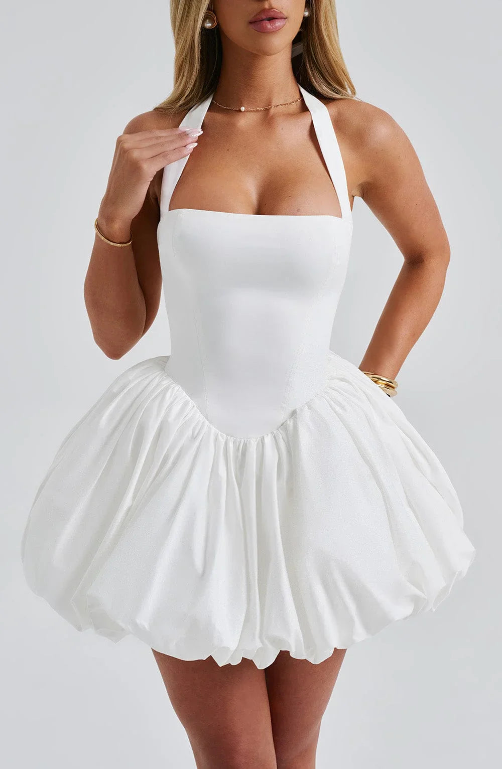 SOFIA MINI DRESS – IVORY