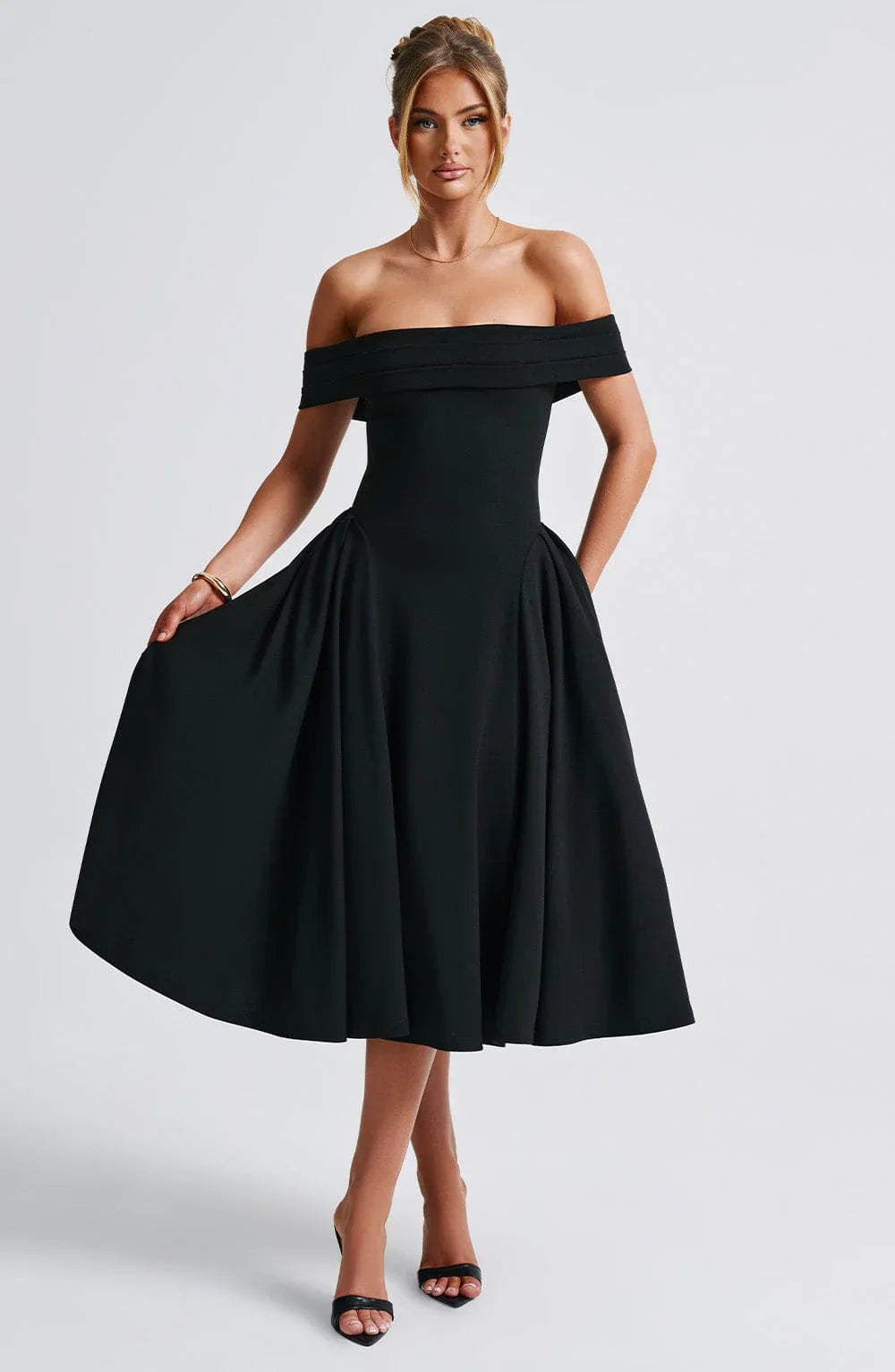 BENNET MIDI DRESS - BLACK