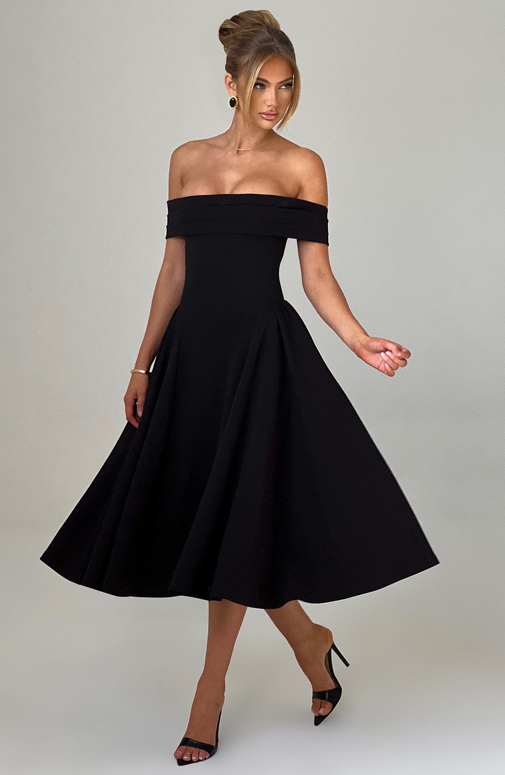 BENNET MIDI DRESS - BLACK