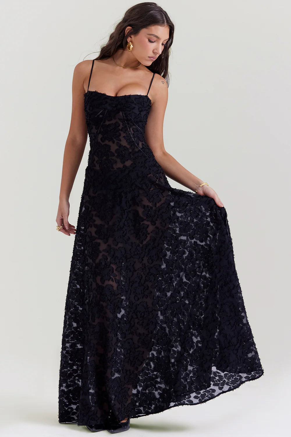 MYA MAXI DRESS - BLACK